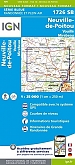 Topografische Wandelkaart van Frankrijk 1726SB  Neuville-de-Poitou / Vouille / Mirebeau