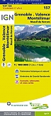 Fietskaart 157 Grenoble Montelimar Drome Massif du Vercors - IGN Top 100 - Tourisme et Velo