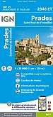 Topografische Wandelkaart van Frankrijk 2348ET - Prades / St-Paul-de-Fenouillet Sournia Vinca