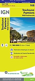 Fietskaart 168 Toulouse Pamiers Midi Toulousain - IGN Top 100 - Tourisme et Velo