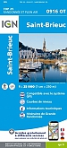 Topografische Wandelkaart van Frankrijk 0916OT - St-Brieuc Plouha, St-Quay-Portrieux, Binic, Pordic