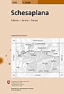 Topografische Wandelkaart Zwitserland 1156 Schesaplana Falknis - Jenins - Fanas - Landeskarte der Schweiz