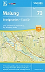 Topografische Wandelkaart Zweden 73 Malung Sverigeserien Topo 50