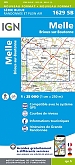 Topografische Wandelkaart van Frankrijk 1629SB - Melle / Brioux-sur-Boutonne
