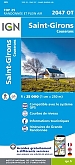 Topografische Wandelkaart van Frankrijk 2047OT - St-Girons / Couserans