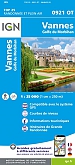 Topografische Wandelkaart van Frankrijk 0921OT - Vannes / Golfe du Morbihan