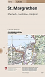 Topografische Wandelkaart Zwitserland 1076 St. Margrethen Rheineck Lustenau Bregenz - Landeskarte der Schweiz