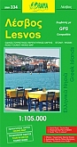 Wegenkaart - Fietskaart Lesbos 334 - Orama Maps