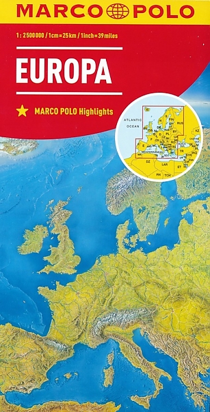 Wegenkaart - Landkaart Europa | Marco Polo Maps