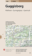 Topografische Wandelkaart Zwitserland 1206 Guggisberg Plaffeien Gurnigelpass Gantrisch - Landeskarte der Schweiz