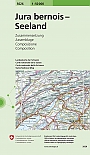 Topografische Wandelkaart Zwitserland 5026 Jura-Bernois Seeland (Samengestelde kaart) - Landeskarte der Schweiz