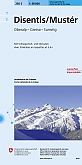 Skikaart Zwitserland 256S Disentis Muster Oberalp - Greina - Sumvitg - Landeskarte der Schweiz