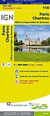Fietskaart 118 Paris Chartres PNR de la Haute Vallee de Chevreuse - IGN Top 100 - Tourisme et Velo