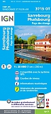 Topografische Wandelkaart van Frankrijk 3715OT - Sarrebourg Phalsbourg Pays des Etangs