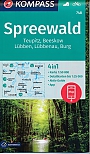 Wandelkaart 748 Spreewald Teupitz, Beeskow, Lübben, Lübbena Kompass
