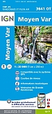 Topografische Wandelkaart van Frankrijk 3641OT - Moyen Var Puget-Theniers, Villars-sur-Var