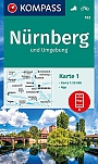 Wandelkaart 163 Nürnberg und Umgebung, 2 kaarten Kompass