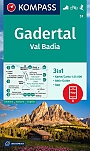 Wandelkaart 51 Gadertal Val Badia Kompass
