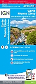 Wandelkaart 4250OTR Corte / Monte Cinto / PNR de Corse Geplastificeerd | IGN