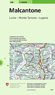 Topografische Wandelkaart Zwitserland 286 Malcantone Luino - Monte Tamaro - Lugano - Landeskarte der Schweiz
