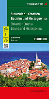 Wegenkaart - Landkaart Slovenië en Kroatië Bosnië-Herzegovina - Freytag & Berndt