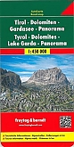 Wegenkaart - Landkaart Tirol en Dolomieten en Gardameer panorama - Freytag & Berndt