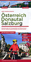 Fietskaart OS1 Österreich Oostenrijk Donautal Salzburg | ADFC Radtourenkarte - BVA Bielefelder Verlag