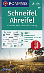 Wandelkaart 836 Schneifel, Ahreifel Schleiden, Prüm, Daun, Eifelsteig Kompass