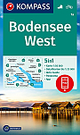 Wandelkaart 1A Bodensee West Kompass