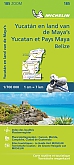 Wegenkaart - Landkaart 185 Yucatan en het land van de Maya´s Belize  - Michelin Zoom