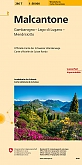Topografische wandelkaart Zwitserland 286T Malcantone Gambarogno Lago di Lugano Mendrisiotto - Landeskarte der Schweiz