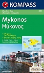 Wandelkaart 249 Mykonos | Kompass
