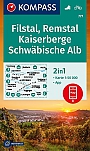 Wandelkaart 777 Filstal Remstal Kaiserberge Schwäbische Alb Kompass