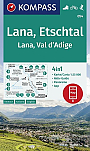 Wandelkaart 054 Lana, Etschtal; Lana, Val d' Adige Kompass