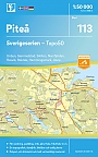 Topografische Wandelkaart Zweden 113 Pitea Sverigeserien Topo 50