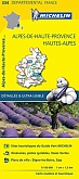 Fietskaart - Wegenkaart - Landkaart 334 Alpes de Haute Provence Haute Alpes - Départements de France - Michelin