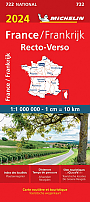 Wegenkaart - Landkaart 722 Frankrijk Recto-Verso 2024 - Michelin National