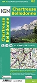 Wandelkaart Fietskaart 02 Chartreuse Belledonne Top 75 | IGN