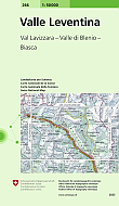 Topografische Wandelkaart Zwitserland 266 Valle Leventina Val Lavizzara - Valle di Blenio - Biasca  - Landeskarte der Schweiz