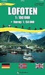 Topografische wandelkaart Lofoten | Projekt Nord