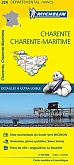 Fietskaart - Wegenkaart - Landkaart 324 Charente Charente Maritime - Départements de France - Michelin