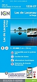 Topografische Wandelkaart van Frankrijk 1336ET - Lac de Lacanau / Le Porge