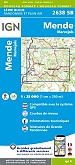 Topografische Wandelkaart van Frankrijk 2638SB - Mende Marvejois