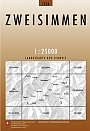 Topografische Wandelkaart Zwitserland 1246 Zweisimmen Gstaad - Saanenmöser - St. Stephan - Landeskarte der Schweiz
