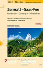 Topografische Wandelkaart Zwitserland 3306T Zermatt - Saas - Fee Matterhorn - Gornergrat - Mittelallalin - Landeskarte der Schwe