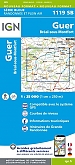 Topografische Wandelkaart van Frankrijk 1119SB - Guer / Breal-sous-Montfort