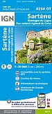Topografische Wandelkaart van Frankrijk 4254OT - Sartene / Montagne de Cagna / PNR de Corse