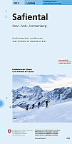 Skikaart Zwitserland 257S Safiental Ilanz Vals Heinzenberg - Landeskarte der Schweiz