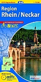 Fietskaart Region Rhein/Neckar | ADFC Regional- und Radwanderkarten - BVA Bielefelder Verlag