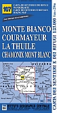 Wandelkaart 107 Monte Bianco, Courmayeur, Chamonix, la Thuile  | IGC Carta dei sentieri e dei rifugi